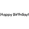 Message Stamps Happy Birthday, Black