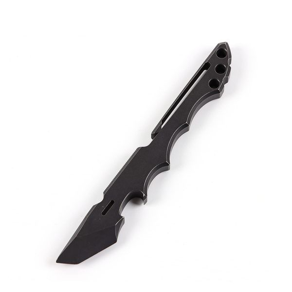 Titan Pry Bar EDC Multi Tool with Bottle Opener Box Opener Clip Function (Black)