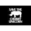 CafePress Save The Chubby Unicorn Oval Car Bumper Sticker