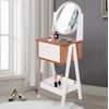 Makeup Station and Vanity Table Set with Mirror, Cosmetic Organizer Storage