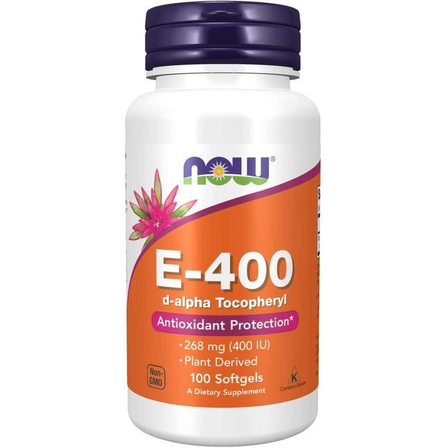 NOW Vitamin E-400IU D-alpha Tocophyll* 100 Softgels