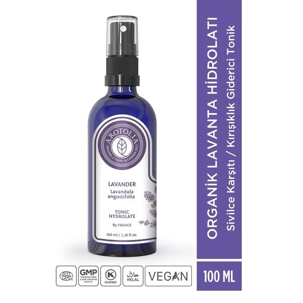 %100 Organik Sertifikalı Lavanta Hidrolatı ( Tonik ) 100 Ml - Vegan