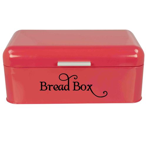 Bread Box Vinyl Sticker - Kitchen Breadbox Label - Die Cut Decal - Swash - 6w x 2h inches - White