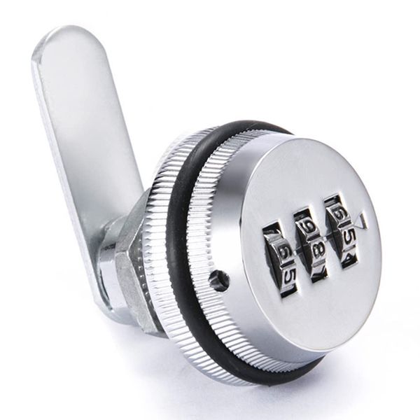 Combination Cam Lock Security Locks Drawer Combination Lock Zinc Alloy Password Coded Lock 3-Digit Password Security Padlock for Office Drawer Cabinet Toolbox