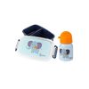 SIGIKID Nursery Set Drinking Bottle & Lunch Box Blue Elephant One Size