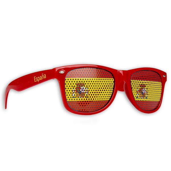 Promo Trade 1 x Fanbrille Spanien - Spain– Sonnenbrille – Brille Spain – Rot - Fan Artikel