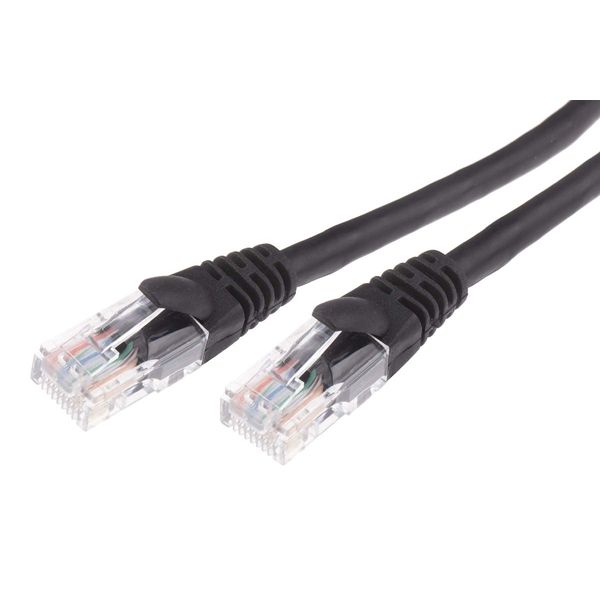 RS PRO Ethernet Cable Cat.5e, 1m, Black Patch Cable, A RJ45 U/UTP Plug, B RJ45, LSZH