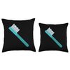 Toothbrush Throw Pillow