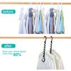HOUSE DAY Sturdy Plastic Space Saving Hangers 12 Pack, Cascading Hangers