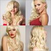 Discoball Light Blonde Wigs Long Blonde Wigs For Women Fashion Natural Full Long Curly Wig For Cosplay Party Wigs
