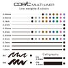 Copic Marker Multi Liner 4 Piece, Brown Set