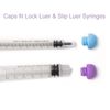 Syringe Caps for pets fit Slip leur and White
