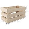 Small Rectangular Wooden Display Crate | 23.5 x 12 x 12 cm | Presentation Storage Box | Plain Unpainted & Untreated Pine for Craft