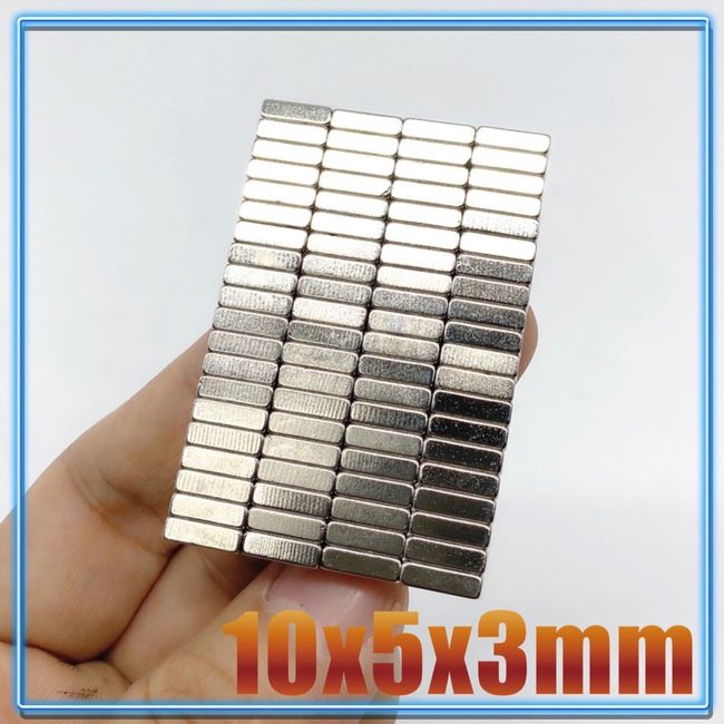 Block Neodymium Magnets N35 5x5x2mm, 20pcs