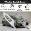 PMFCA Driver Side Master Power Window Switch Bezel Compatible with 2007-2013 Toyota Corolla Replace 74232-02630 Silver with Installation Tool