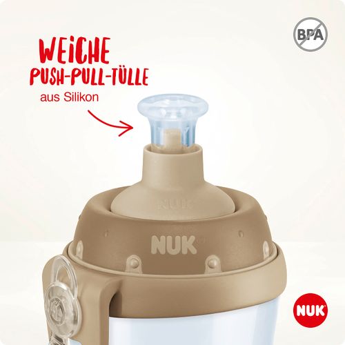 Nuk Push-Pull Silicone Spout for Sports Cup and Junior Cup, Leak-Proof, Durable, Hygienic, Dishwasher-Safe