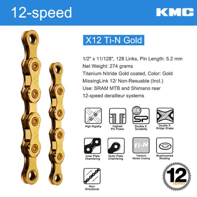 KMC Original Bicycle Chain 8/9/10/11 Speed Mountain