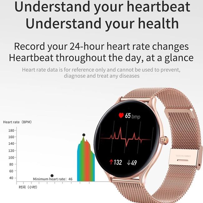 Fashion Smart Watch Women Watches Heart Rate Monitor Call Reminder  Bluetooth Ladies Smartwatch Woman For Ios Android