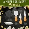 Pyle PKCZBD72 Cheese Board Food Serving Set