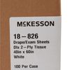 McKesson General Purpose Drape Exam Drape 40 W x 60" L White 18-826 100 per Case