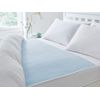 Deluxe Washable Reusable Double Bed Incontinence Pad Protector with Tucks, Blue