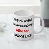CafePress Awesome Gen Xer 20 oz Ceramic Mega Mug