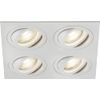 Knightsbridge Downlight, Aluminium, White, Quad