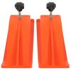 2PCS Tractor Bucket Ski Edge Tamer Skid Protector Snow Leaf Removal Orange