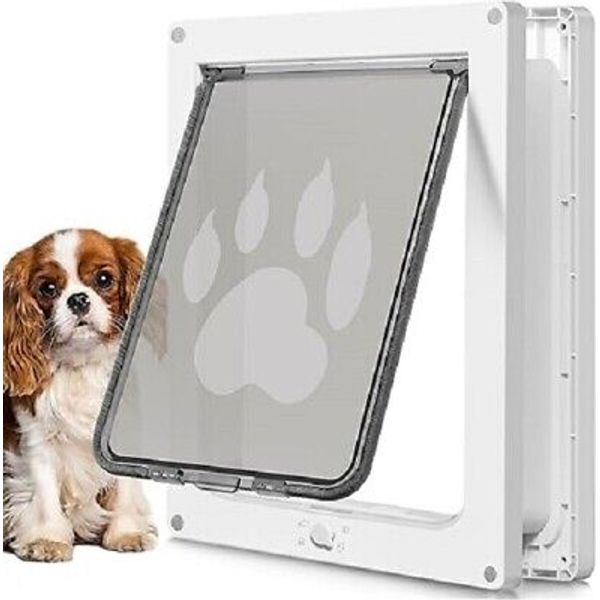 Dog Door for Pets up to 20 Lb, Weatherproof Pet Door for Cats and Dogs, Durable