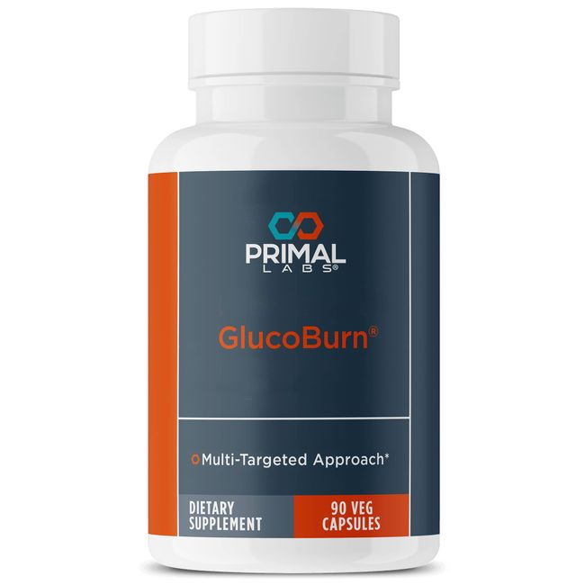 Primal Labs GlucoBurn Support Supplement with White Mulberry Leaf Extract and Alpha Lipoic Acid, 90 Veg capsules