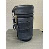 Black Leather Zipper Pouch Golf Balls Bag Tee Holder Carry Case