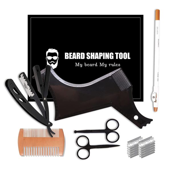Beard Shaper, Beard Shaping Tools, Include Beard Template Guide, Professional St