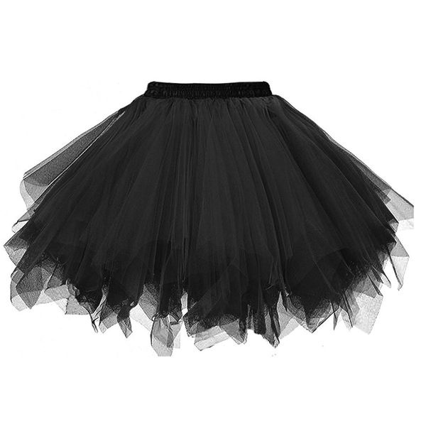 Big Girls Tutu Skirts Layered Tulle Princess Dresses Sparkle Halloween Tutu Black