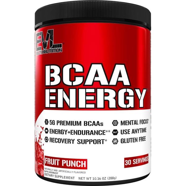 BCAAs Amino Acids Powder - BCAA Energy Pre Workout Powder for Muscle Recovery Lean Growth and Endurance - Rehydrating BCAA Powder Post Workout Recovery Drink with Natural Caffeine (Fruit Punch)