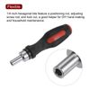sourcing map Hex Nut Socket Wrench Screwdriver 6.35mm Hexagon Nut Driver Hand Tool with Non-Slip Handle