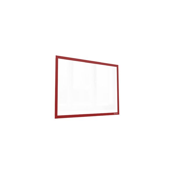 ALLboards Magnetic Document Frame A4 Red, Clear Document Poster Holder for Metallic Surfaces, Magnetic Document Sleeve