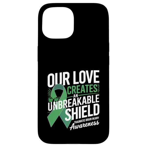 Traumatic Brain Injury Awareness Month Unbreakable Shield Case for iPhone 15