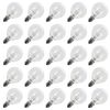25 Pack G40 Outdoor Patio Globe Replacement Bulbs Clear C7 E12 Base Patio Lights