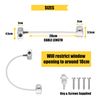 Home Secure™ Cable Restrictor Lock – Key Locking Window Security Device. Child Safety & Pet Prevention Lock. Screw Fixed for Added Security - White