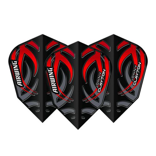 RED DRAGON Airwing Unique Moulded Jonny Clayton Red V-Standard Dart Flights 1 Set Per Pack (3 Dart Flights in total)