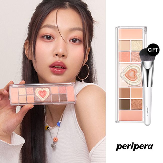 [NEW Peritage Collection] Peripera All Take Mood Like Palette + (Gift) Palette Brush, 01 Prestige Pink, 1ea