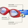 FINIS Betta Kids Swim Goggles, Red/Blue
