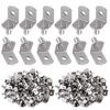 x21 Shelf Pin Bracket 1/4" L-Shaped Support Cabinet Bracket Peg Silver Chrome