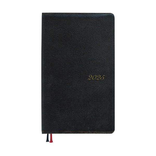 Daigo E8219 2025 Appointment Premium Weekly Notebook, One Week, Black, Begins December 2024