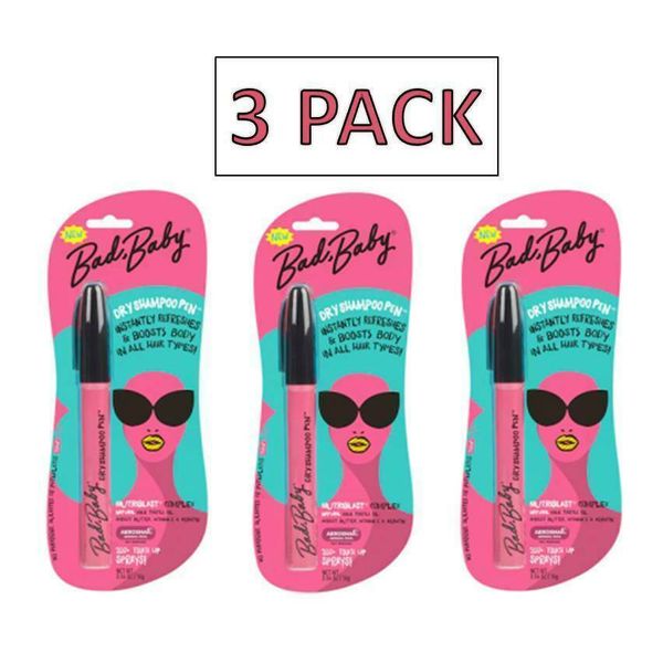Bad Baby Dry Shampoo Spray Pen (3 PACK) Travel Size NEW