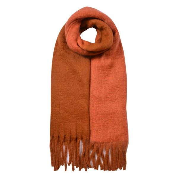 Clayre & Eef Winterschal Damen 40x240 cm Braun Synthetisch