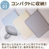 ddice Dish Drying Mat, Quick Drying Mat, Machine Washable, Dish Drying Mat, Dull Color, Large, Small, Roll Up Storage, Quick Drying, Water Absorbent, Includes Loop, Sink Mat (Gray, M)