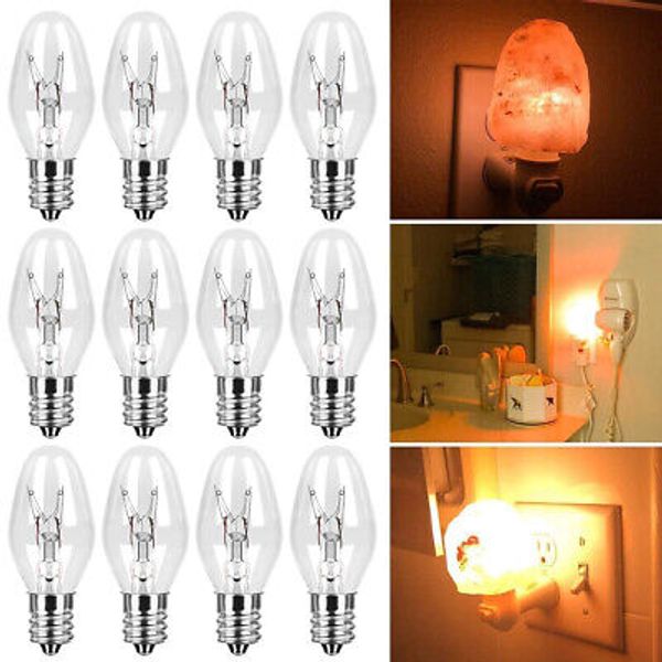 12 Pack 15 Watt 120 Volt C7 E12 Replacement Bulbs for Sticky Dome Flea Trap