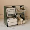 Clear tea bag coffee capsules table organizer box Green