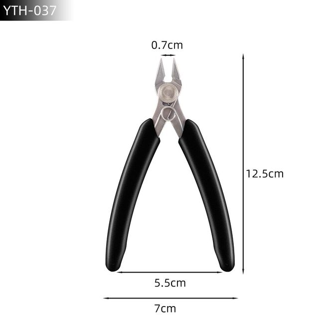 Stainless Steel Needle Nose Pliers for Jewelry Making Hand Tool Black  12.5cm/ 1 Pcs 